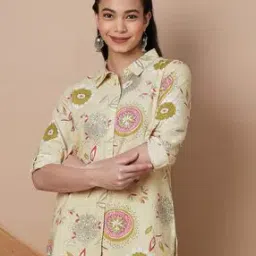 melange by lifestyle Women Abstract Kurti-picture-0