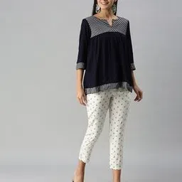 demoza Micro Print Pants with Drawstring Waist-picture-22