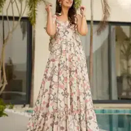 svaraa Women Floral Print Gown Dress-picture-49