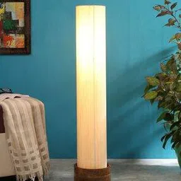 devansh Round Shaped Natural Wood Floor Lamp-picture-49