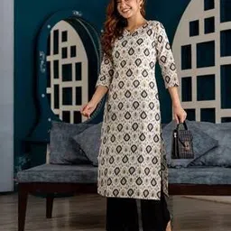fabnex Women Printed Straight Kurta & Pants Set-picture-37