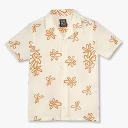 yb dnmx Boys Embroidered Relaxed Fit Resort Shirt-picture-28