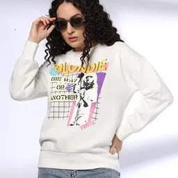 lee cooper Women Typographic Print Oversized Sweatshirt-picture-37