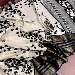 peachmode Women Printed Saree with Contrast Border-picture-16