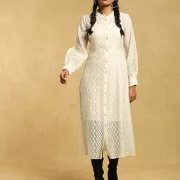 ritu kumar Embroidered Button-Down A-Line Dress-picture-51