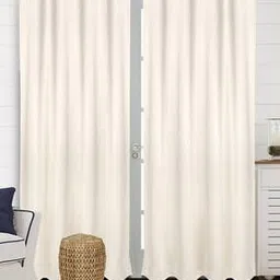 saral home Set of 1 Solid Blackout Velvet Long Door Eyelet Curtain-picture-46