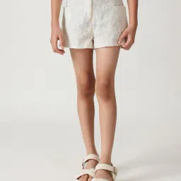 one friday Girls Self-design Regular Fit Shorts image 1
