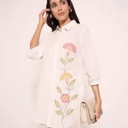 Women Embroidery A-Line Tunic-image-7