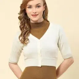 monte carlo V-Neck Cardigan with Ribbed Hems-picture-19