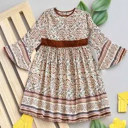 bella moda Girl Printed Fit & Flare Dress-picture-28