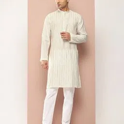 see designs Men Embellished Regular Fit Long Kurta-picture-23