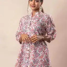 svaraa Women Floral Print Relaxed Fit Cotton Shirt-picture-22