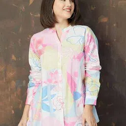 melange by lifestyle Women Floral Print Straight Tunic-picture-34