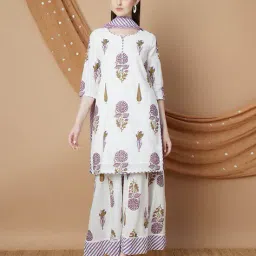 melange by lifestyle Women Knee Length Printed Kurta Set image 1