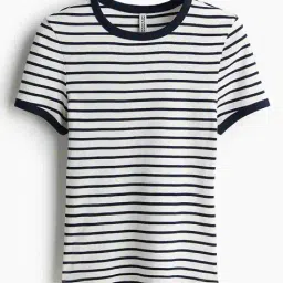 h&m Women Slim Fit Round Neck T-shirt  image 1