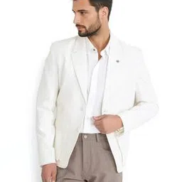 Men Regular Fit Lapel Collar Jacket-image-0