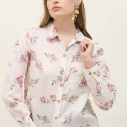styli Women Floral Print Regular Fit Shirt image 1