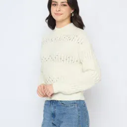 madame Women Embellished Crew-Neck Pullover-picture-11