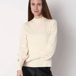 vero moda High-Neck Pullover with Bishop Sleeves-picture-19