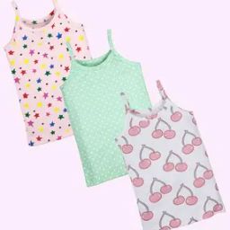 kiddopanti Girls Pack of 3 Printed Camisoles-picture-20