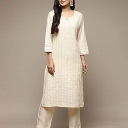 biba Women Embroidered Straight Kurta-picture-45
