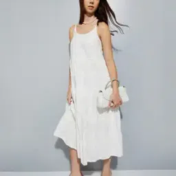 max Women Embroidered Tiered Dress-picture-32