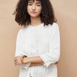 fame forever by lifestyle Women Regular Fit Round Neck Top-picture-12