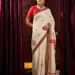 saree mall Women Printed Cotton Saree with Patch Border-picture-40