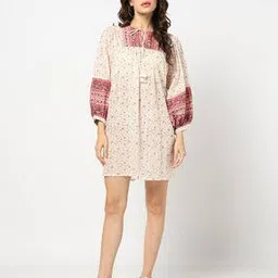 Women Floral Print Shift Dress-image-12