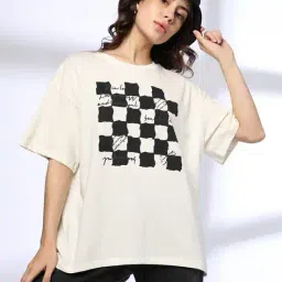 rio for trends select Women Graphic Print Regular Fit Round-Neck T-Shirt image 1