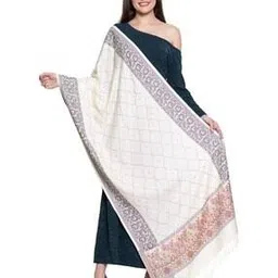 vh Women Floral Woven Stole with Fringes-picture-47