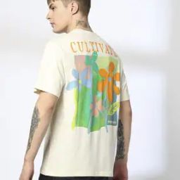 dnmx Men Floral Print Regular Fit Crew-Neck T-Shirt-picture-25