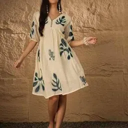 orchid blues Women Embroidery Fit and Flare Dress-picture-45