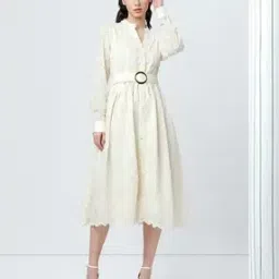 vero moda Women Schiffli Embroidered Fit & Flare Dress-picture-16