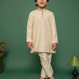 vastramay Boys Embroidered Kurta Pyjama Set-picture-18
