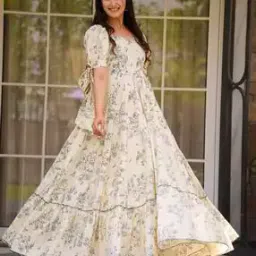 wedani Women Floral Print Gown Dress-picture-15