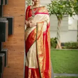 zikaraa Women Floral Print Saree with Contrast Border-picture-48