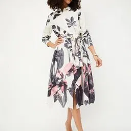 max Women Floral Printed Shirt Dress-picture-45
