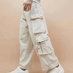 forca by lifestyle Men Mid-Rise Straight Fit Flat-Front Cargo Pants-picture-23