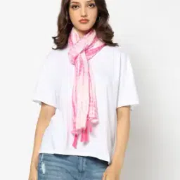 yousta Women Tie & Dye Scarf with tassels-picture-18