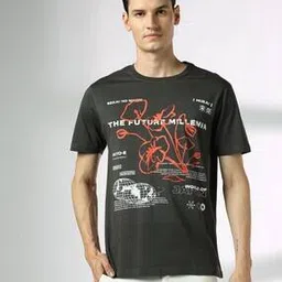 dnmx Men Graphic Print Regular Fit Crew-Neck T-Shirt-picture-42