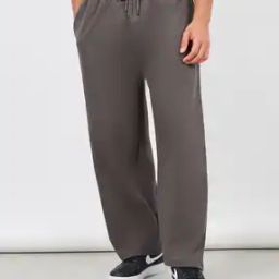 styli Men Solid Wide Leg Open Hem Joggers-picture-17
