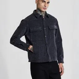 snitch Men Relaxed Fit Textured Shacket-picture-20