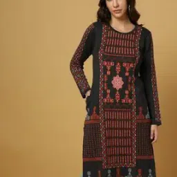 american eye Intarsia-Knit Straight Sweater Kurta-picture-18