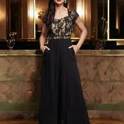 miss chase Women Lace Jumpsuit with Insert Pockets-picture-15