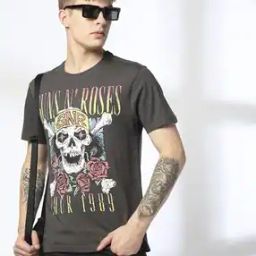 dnmx Men Graphic Print Regular Fit Crew-Neck T-Shirt-picture-1