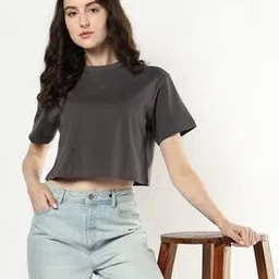buda jeans co Women Regular Fit Crew-Neck T-Shirt-picture-28