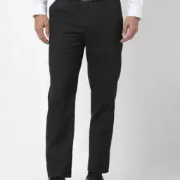 peter england Men Slim Fit Flat-Front Trousers-picture-16