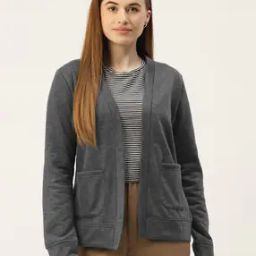 brinns Women Front-Open Regular Fit Shrug with Patch Pockets-picture-26