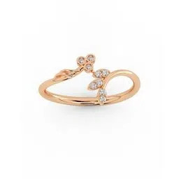 avsar Women Rose Gold American Diamond-Studded Anjali Ring-picture-43